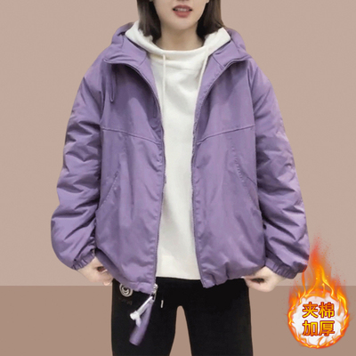 2025秋冬季新款女士短外套加绒加厚冲锋衣爆款女装小个子棒球服