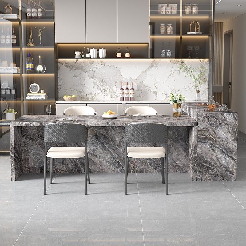 伸缩岛台一体餐桌椅子小户型茶桌轻奢现代简约家用多功能岩板吧台,住宅家具,岛台餐桌,淘宝优惠券,粉丝福利购,淘宝优惠卷