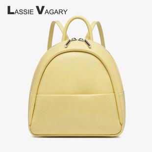 皮质双肩包2024新款时尚女士小众设计感小型女背包休闲轻便小书包