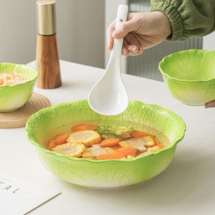 陶瓷汤碗家用大号盛汤盆2024新款白菜碗高颜值米饭碗喝汤碗水果碗