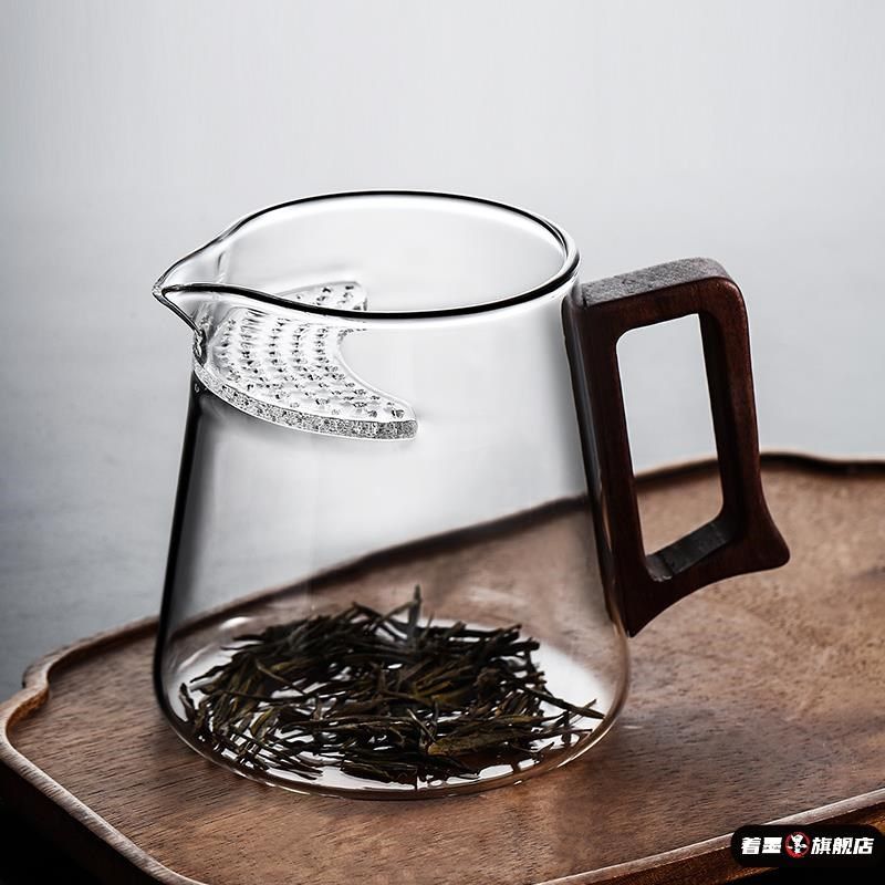 月牙玻璃公道杯高档加厚茶漏一体家用绿茶过滤泡茶分茶器功夫茶具,餐饮具,公道杯,淘宝优惠券,粉丝福利购,淘宝优惠卷