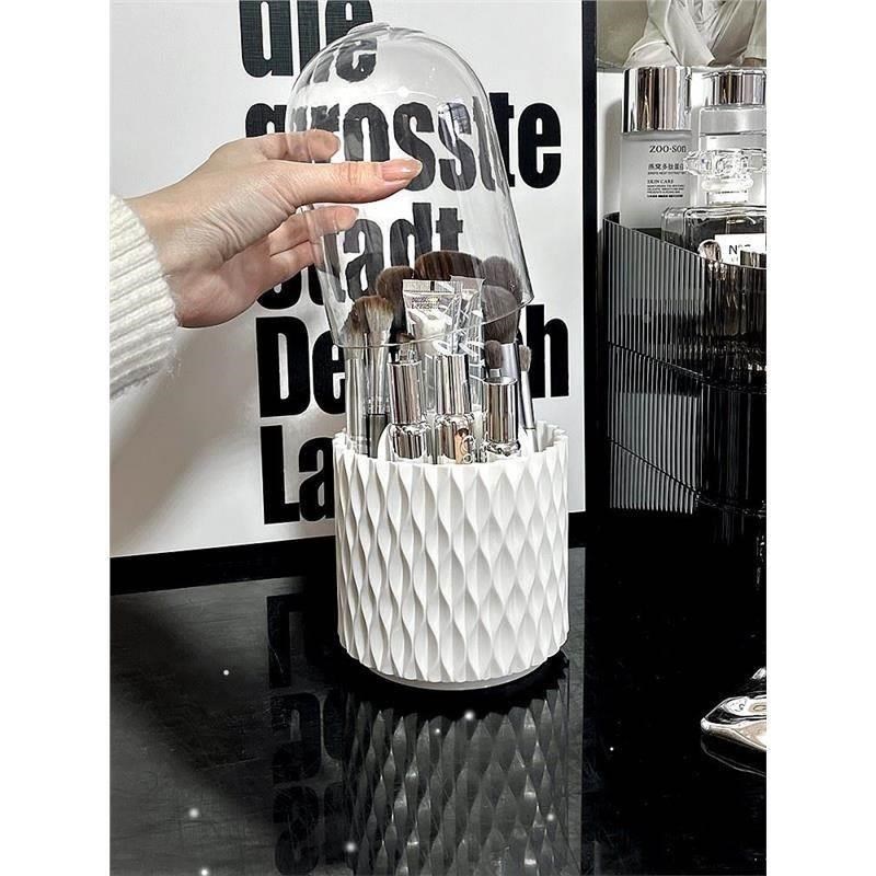 Rotate makeup brush organizer.Desktop storage box Multifunct