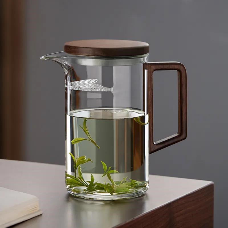 耐高温茶水分离公道杯新款茶漏一体月牙公杯O过滤绿茶杯家用泡茶