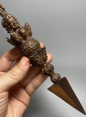 北派秽迹金刚撅18厘米x铜合金材质热着色做旧款实物精美