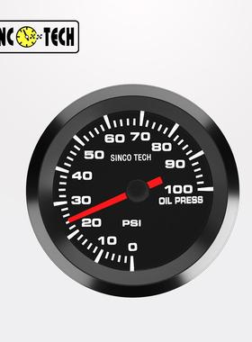 SINCOTECH 52mm高速步进电机2吋单色油压表PSI电子式黑色款DO6386