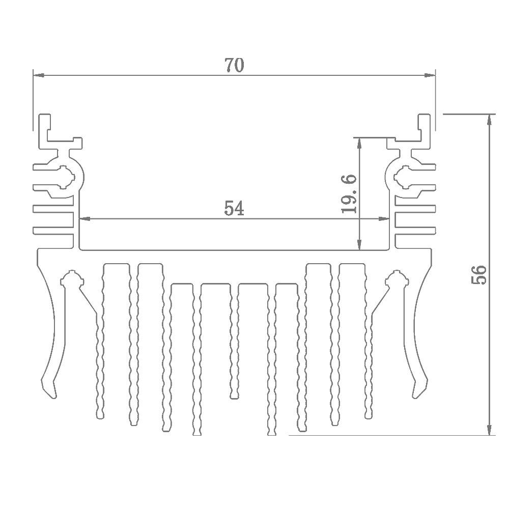 72W洗墙灯套件线条灯外壳吊线灯套件洗墙灯外壳7056硬灯条
