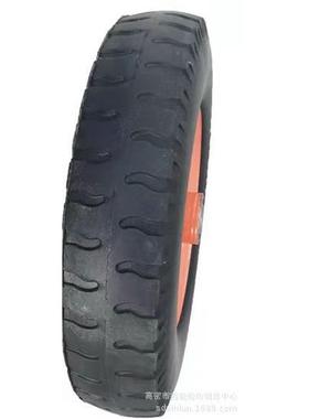 16寸橡胶充气轮胎 手推车工具车塑料轮芯 16*4.80/4.00-8充气轮子