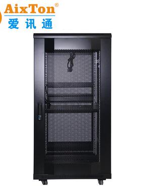 22U网络机柜 经典黑色600*600*1200mm 1.2米交换机柜服务器机柜
