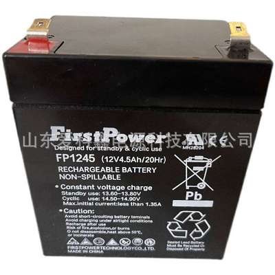 FirstPower一电蓄电池FP1245 12v4.5ah FP1250 12v5ah 铅酸免维护