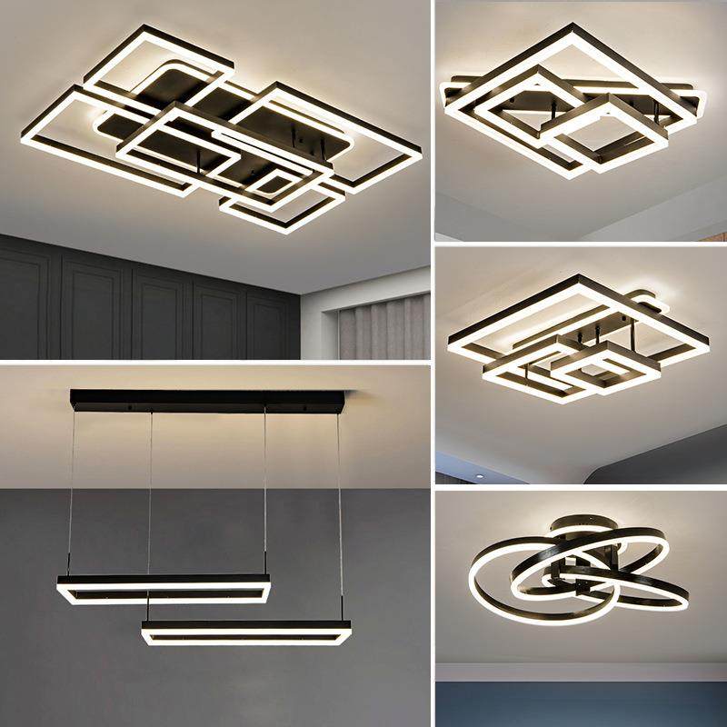 客厅灯现代简约大气LED卧室轻奢智能语音吸顶灯2023新款套餐灯具