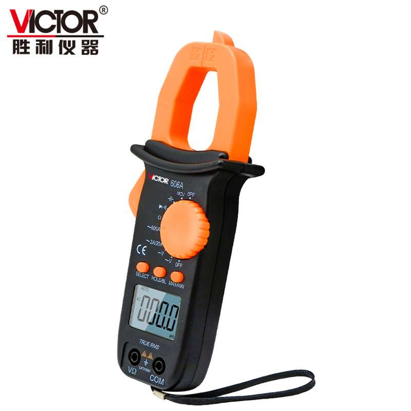 深圳胜利交直流钳形万用表VC606C高精度钳型电流表数字保护防烧表