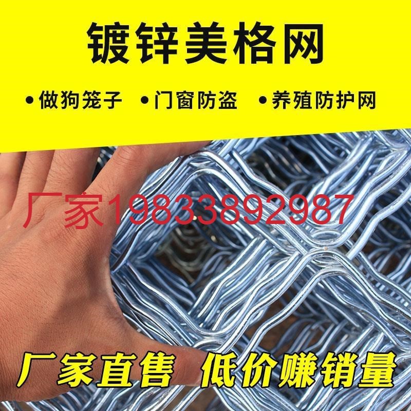 美格网铁丝网镀锌焊p接网片窗户防盗网狗笼子网菱形网养殖防护网