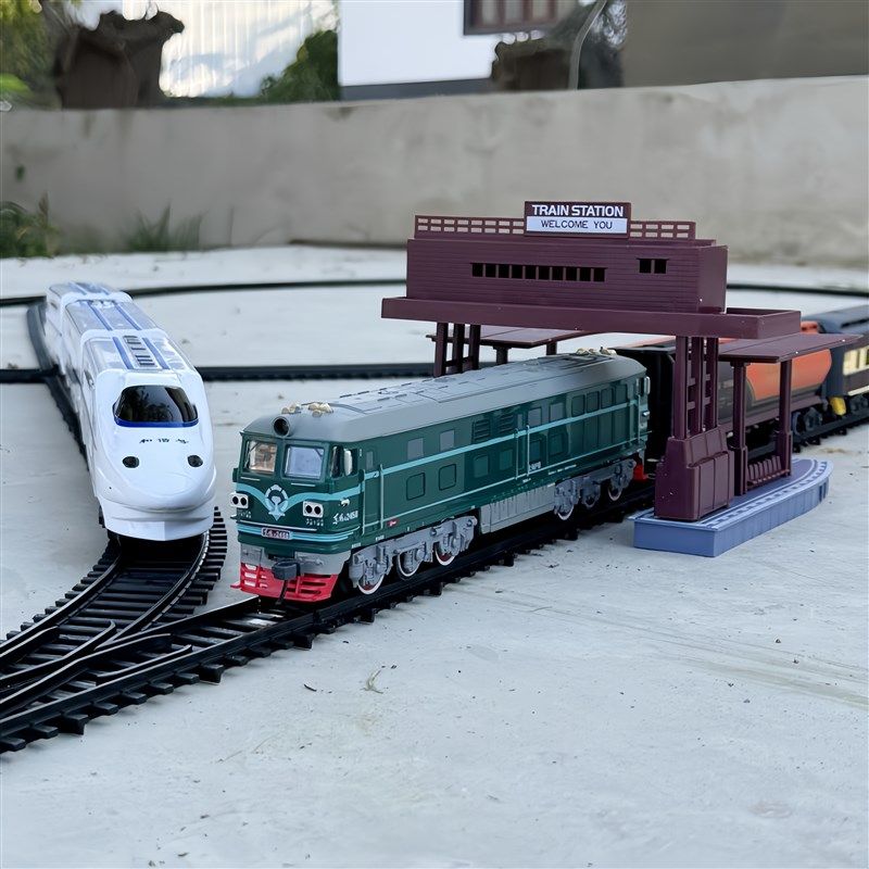 奥乐仿真电动轨道模型儿童男女孩玩具和谐号古典机东风4B绿皮火车,玩具/童车/益智/积木/模型,电动/遥控轨道,淘宝优惠券,粉丝福利购,淘宝优惠卷