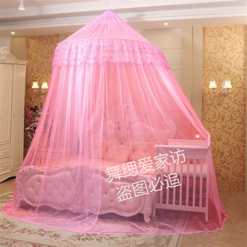特大吊顶大圆顶蚊帐1.5-3米大床加宽拼接婴儿圆床子母床加大空间