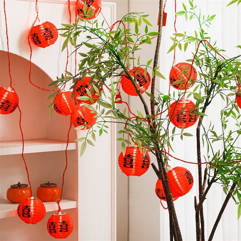 婚房布置结婚红色喜字灯笼中式婚礼树挂摆件新娘氛围拍照装饰道具,节庆用品/礼品,婚房装扮用品,淘宝优惠券,粉丝福利购,淘宝优惠卷