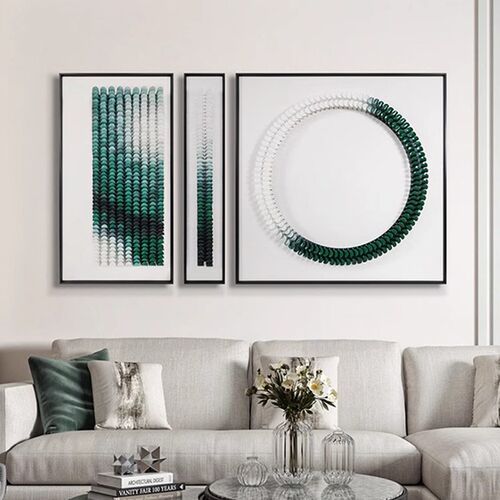 立体实物装饰画亚克力客厅现代简约酒店软装艺术沙发背景墙挂画
