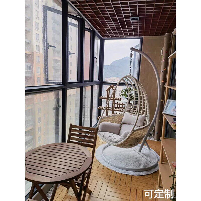 家用吊篮秋千网台花园庭院单人吊椅吊床摇篮室内室外酒店家俱