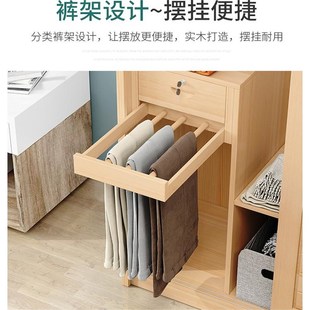 实木大衣柜移门松木推拉门儿童成人原木环保收纳卧室趟门现代