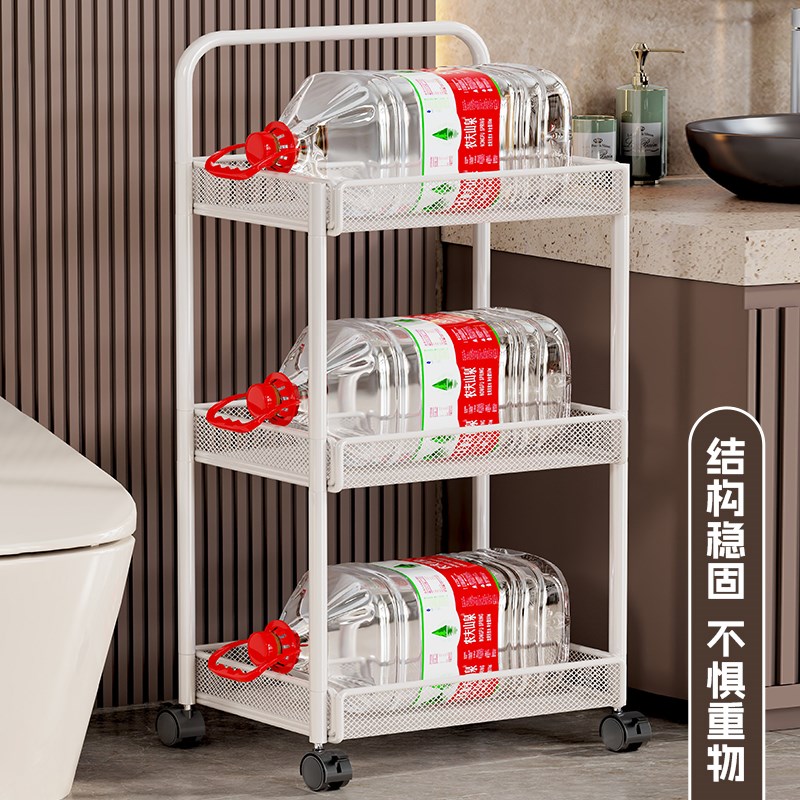 卫生间置物架落地多层洗漱用品可移动小推车浴室多功能收纳储物架