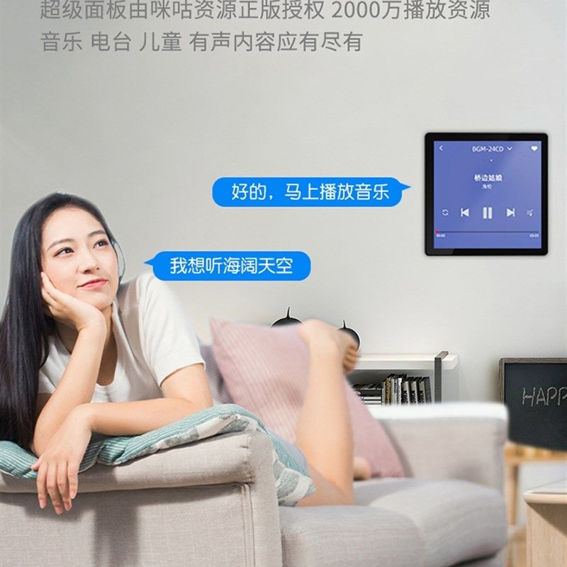 智能家居系统智能开关86型功放语音家庭背景音乐主机系统套装