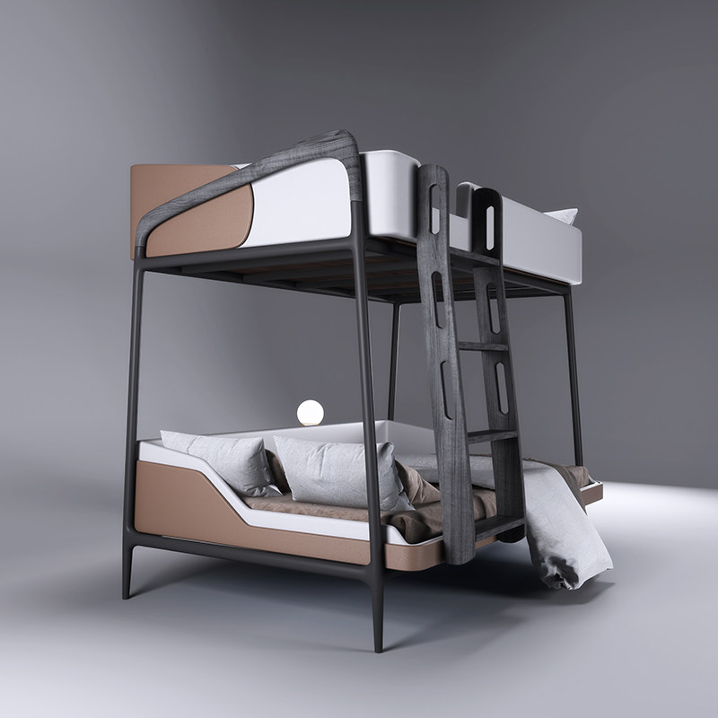 意式极简儿童床小户型实木上下床双层子母床上下铺两层大人高低床,住宅家具,高低/子母床,淘宝优惠券,粉丝福利购,淘宝优惠卷