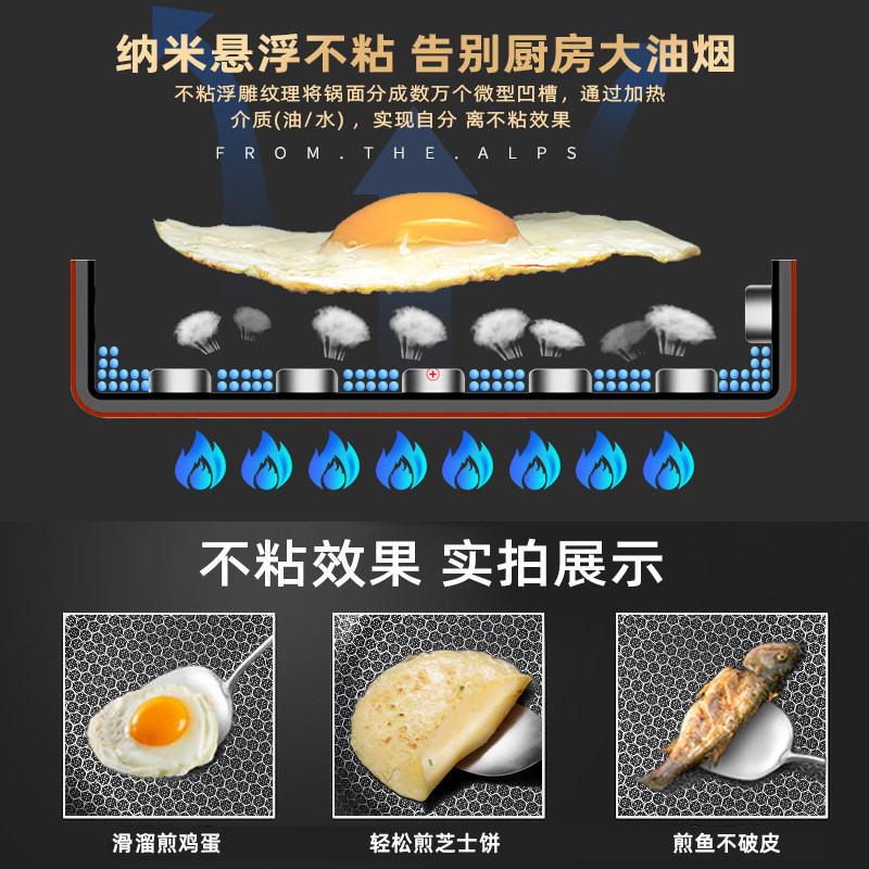 迷你平底锅不粘锅家用304不锈钢无涂层儿童煎蛋煎饼锅小煎锅