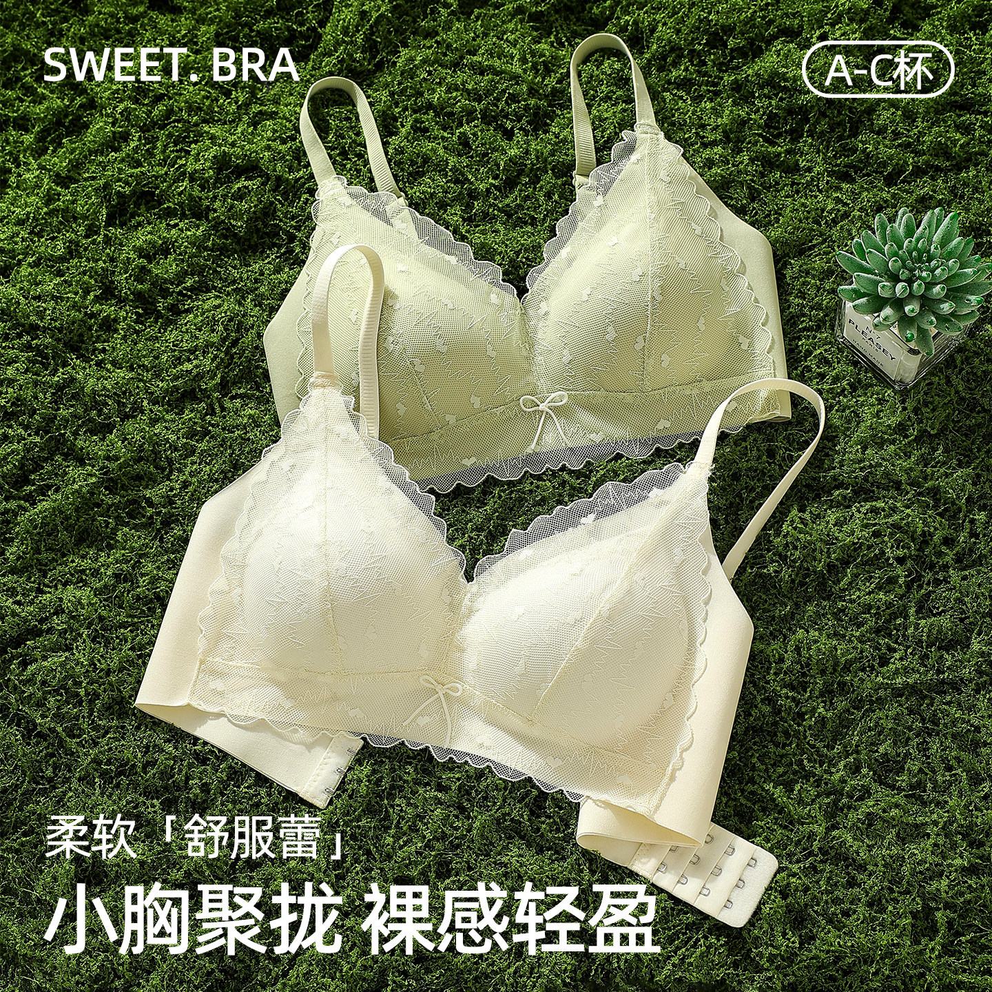 女士内衣聚拢小胸显大上托无钢圈2025年新款爆款秋无痕美背文胸罩