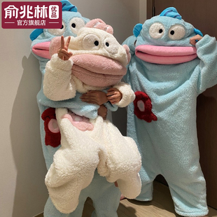 小丑鱼连体睡衣秋冬珊瑚绒加厚保暖搞怪卡通睡袍男女孩儿童家居服