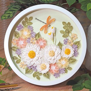 手韵衍纸diy材料包手工衍纸画成品定制结婚礼物白色相Z框工具套装