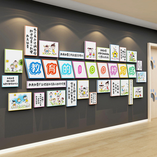 托管班形象d午托教室墙贴装饰幼儿园文化墙面学校园师长办公室布