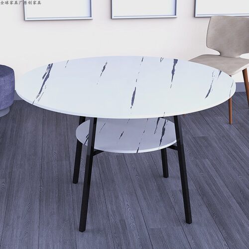 小圆桌洽谈桌餐桌家用双层桌椅组合套装阳台小户型V一桌两椅接待