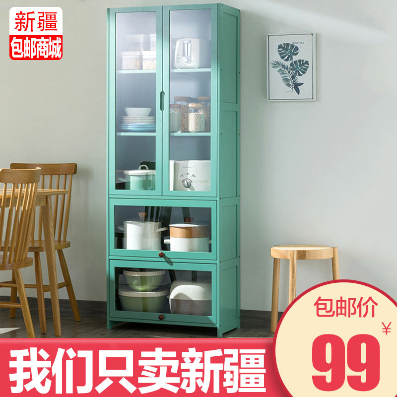 新疆包邮哥餐边柜厨房置物架子储物柜客厅L靠墙家用小户型茶水酒
