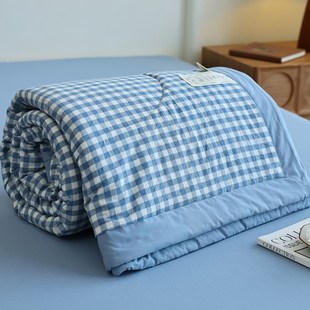 100%里外全棉夏凉被纯棉空调被夏被双人单人夏季薄款被子芯可机洗