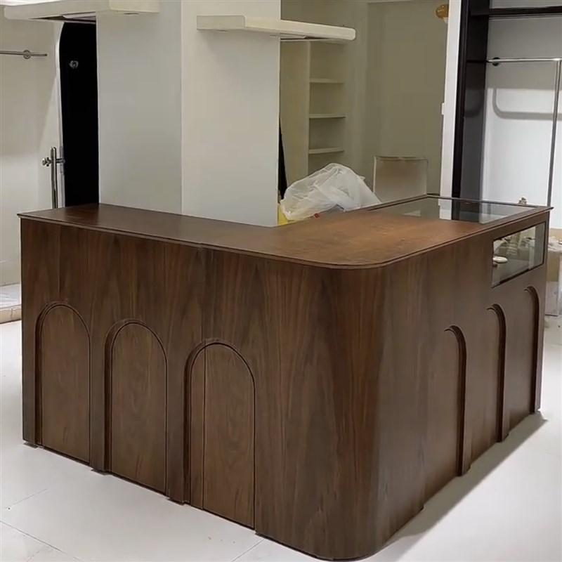 服装店收银台吧台桌咖啡奶茶店甜品店法式中N古前台花店收银台烤