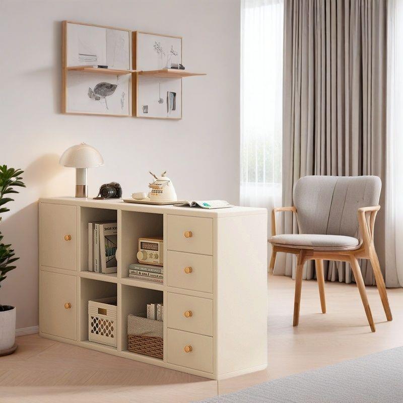 实木书柜落地置物柜客厅隔断柜子沙发旁侧边柜靠墙储物柜家用书架