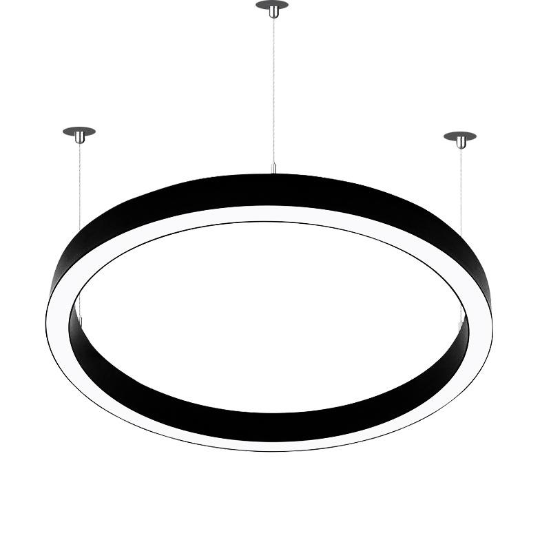 厂家供应180W直径3米线性环形灯圆环吊灯铝制品线条灯圆环格栅灯