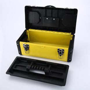 17寸ABS安全塑料工具箱套装 便携手提箱上锁挂牌集群锁箱锁具箱