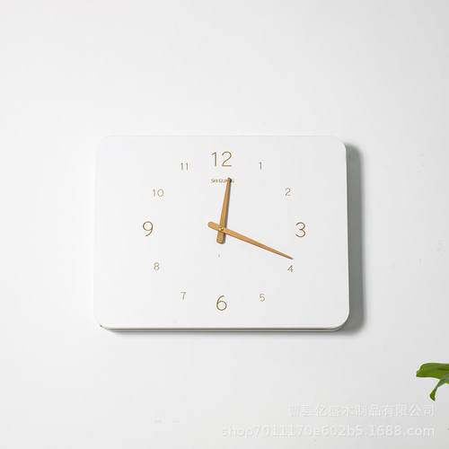 电表箱装饰画带钟表实木简约挂钟电闸配电箱遮挡时钟免打孔遮丑画