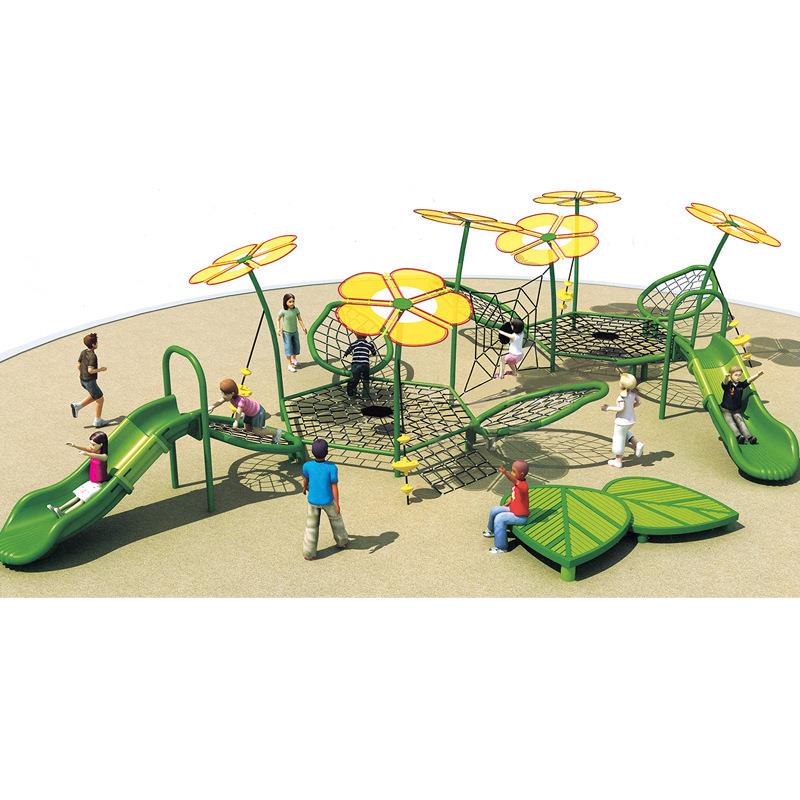 欢乐岛游乐室外设备迎春花爬网非标大型无动力游乐设备厂家