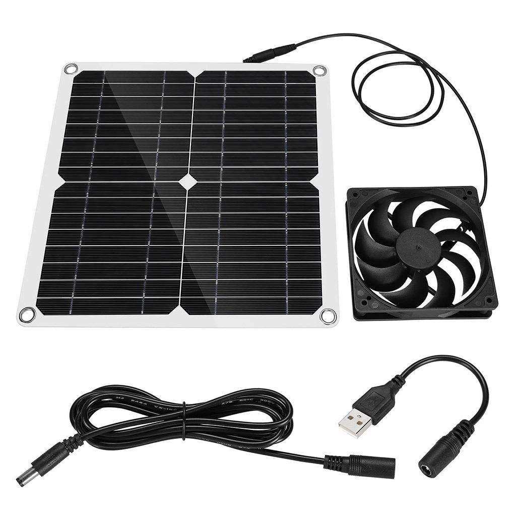 单晶太阳能板发电板风扇套装 双风扇排气扇户外宠物房散热太阳板,电子元器件市场,其它元器件,淘宝优惠券,粉丝福利购,淘宝优惠卷