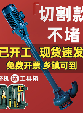 立式泥浆泵污水泵抽粪抽泥沙22y0V切割式化粪池养殖场380V三相清