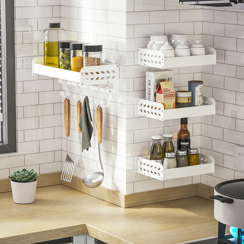 调料架壁b挂式免打孔墙上调味品收纳厨房置物架小尺寸小型窄25cm