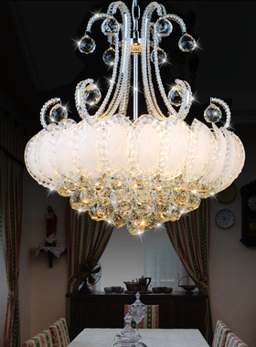 水晶吊灯欧式餐厅灯卧室客厅过道B灯发财树吧台灯书房灯K9楼梯吊