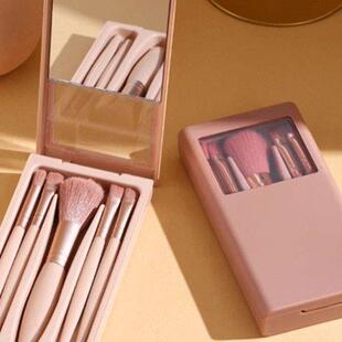 迷你便携化妆刷套装全套工具超柔软毛收纳盒子装散粉刷初学者