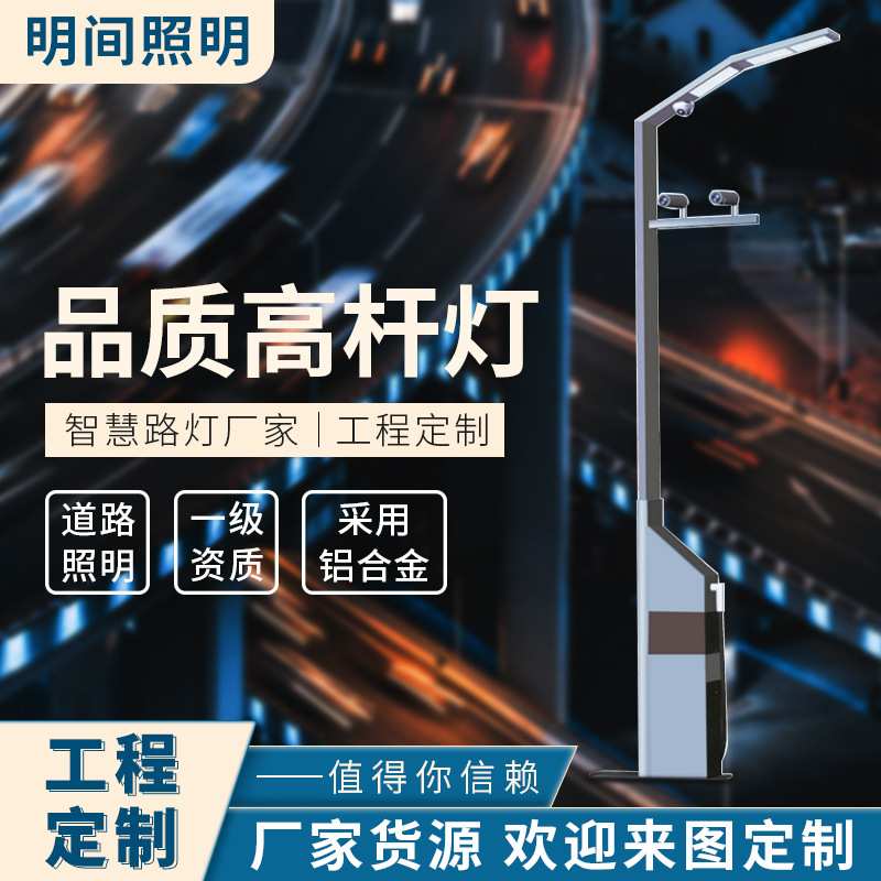 定制创意多功能5G智慧路灯 城市智慧照明系统工程6米系列智慧灯杆图片