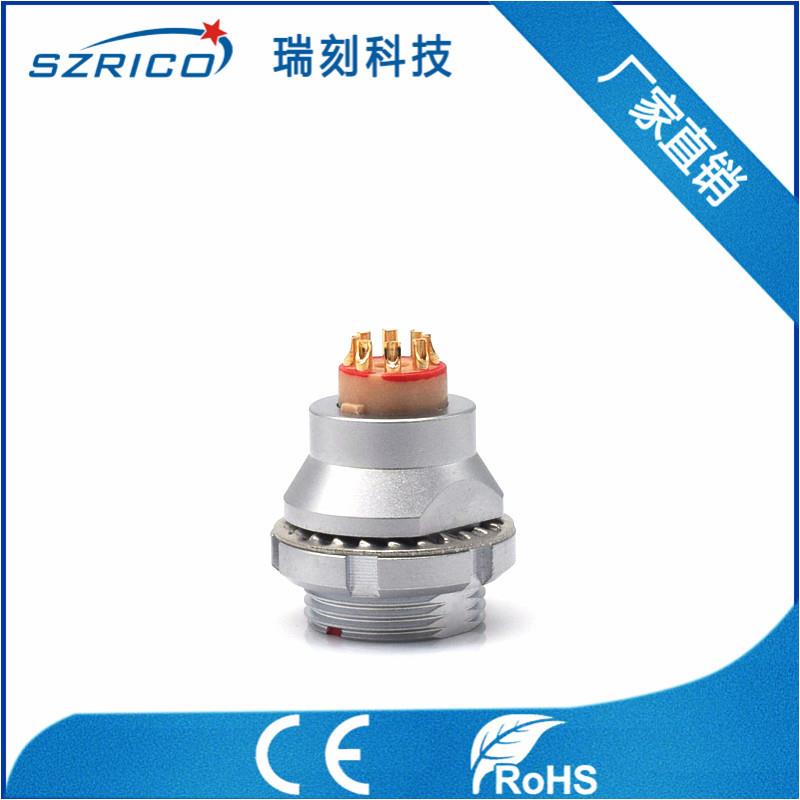 瑞刻2B 8芯外固定焊接金属圆形连接器全方位紧固耐磨损抗老化