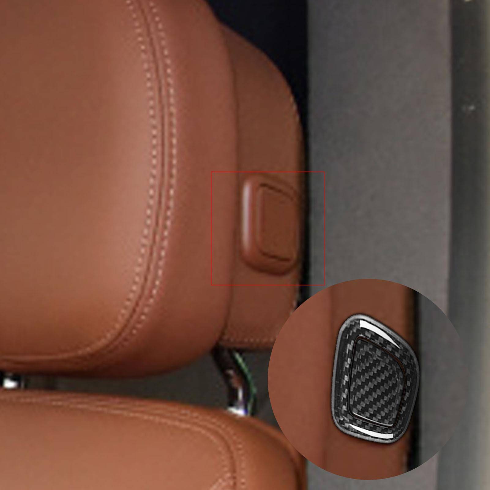 适用玛莎拉蒂Ghibli总裁碳纤维座椅头枕装饰盖14-21款车内饰改装