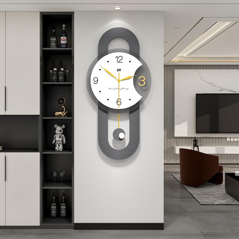 新款现代简约挂钟客厅时尚个性创意时钟玄关背景装饰钟表家用挂墙