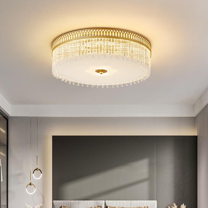 卧室灯房间灯智能轻奢温馨浪漫美式简约现代圆形婚房led吸顶灯