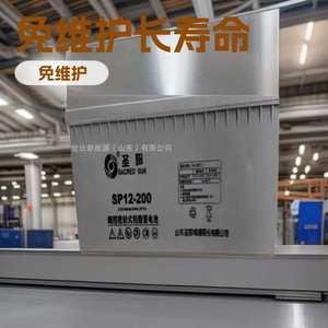 圣阳蓄电池6GFM-200免维护12V200AH UPS/EPS钢厂铁路太阳能储能